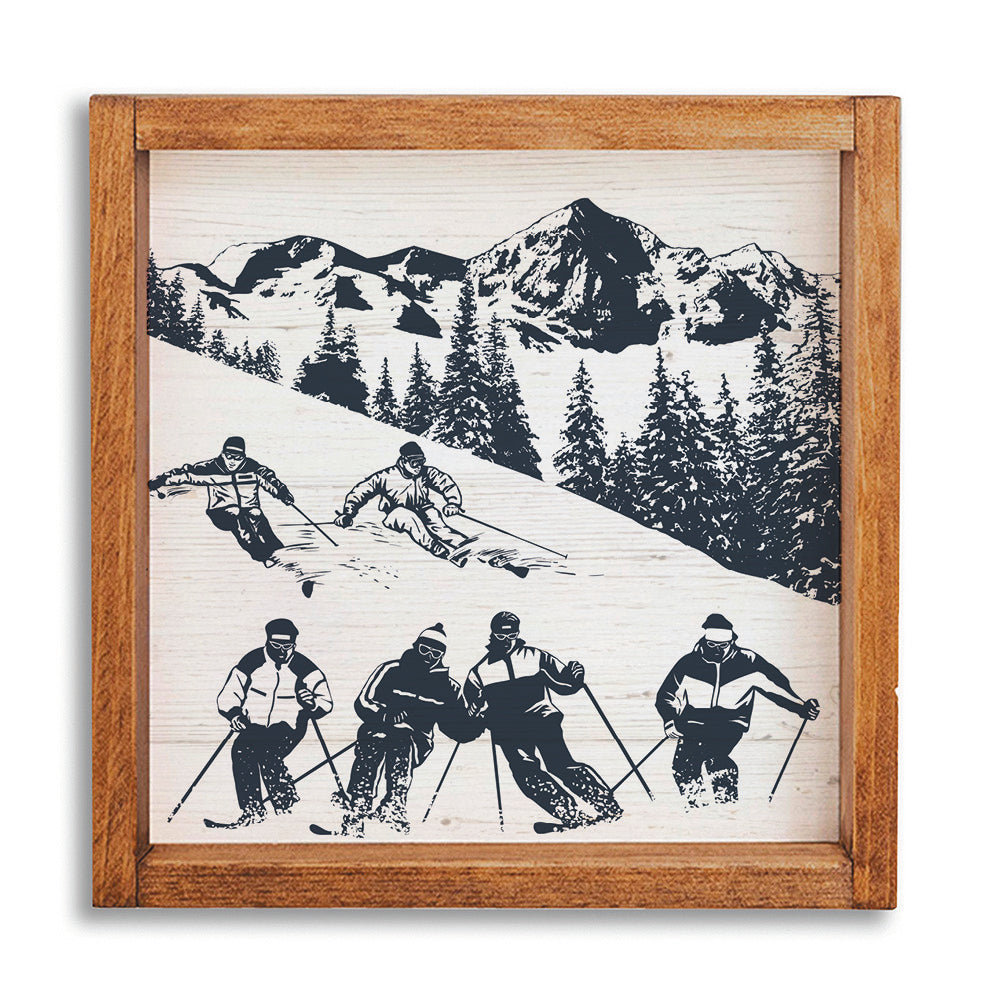 Retro Ski Run Wall Art