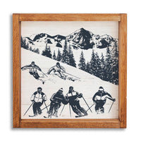 Retro Ski Run Wall Art