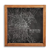 Boston Charcoal City Grid Wall Art