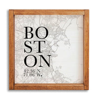 Boston City Grid Wall Art