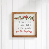Holiday No Place Like Personalized Wall Art