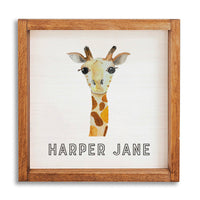 Giraffe Personalized Wall Art