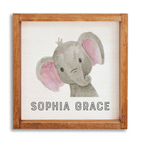Elephant Personalized Wall Art