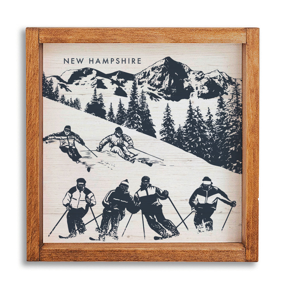 Retro Ski Run Personalized Wall Art