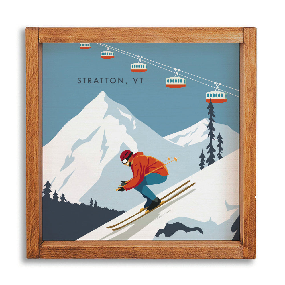 Bluebird Ski Day Personalized Wall Art