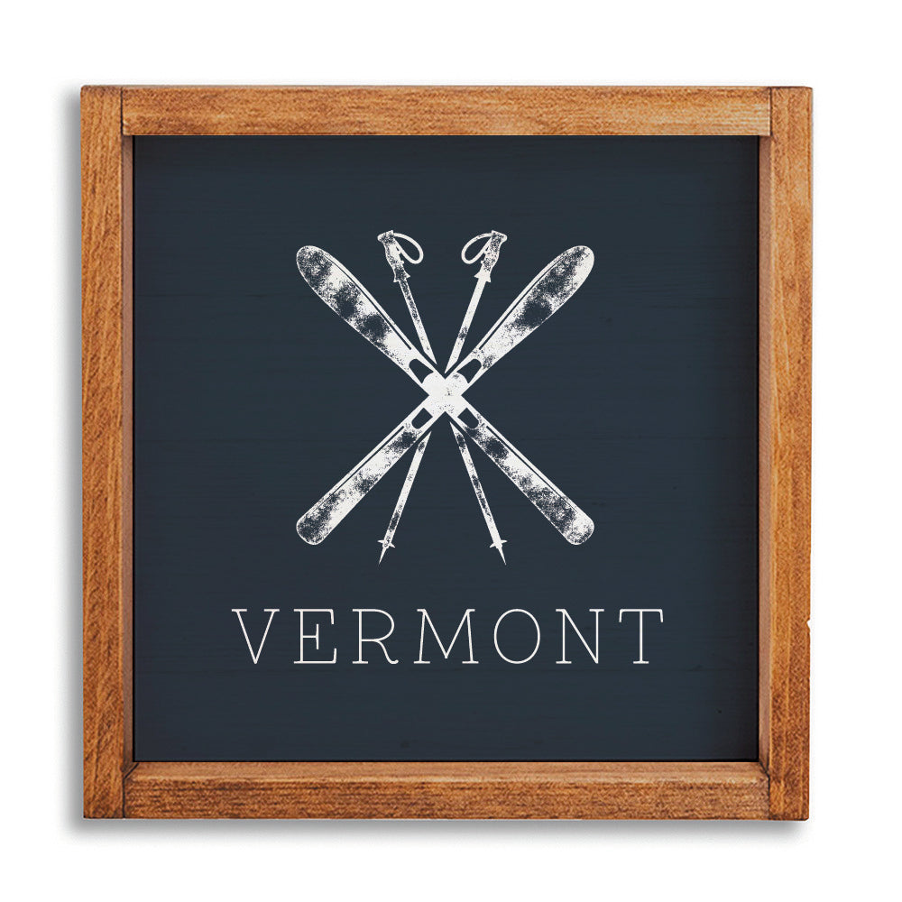Navy Blue Ski Personalized Wall Art