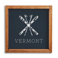 Navy Blue Ski Personalized Wall Art