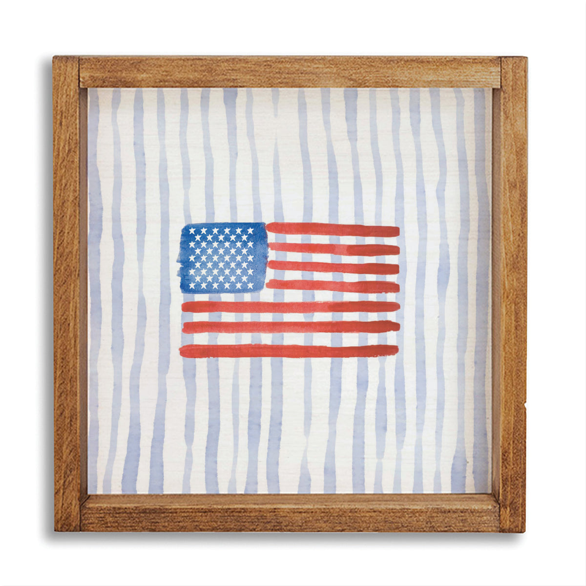 American Flag Watercolor Wall Art