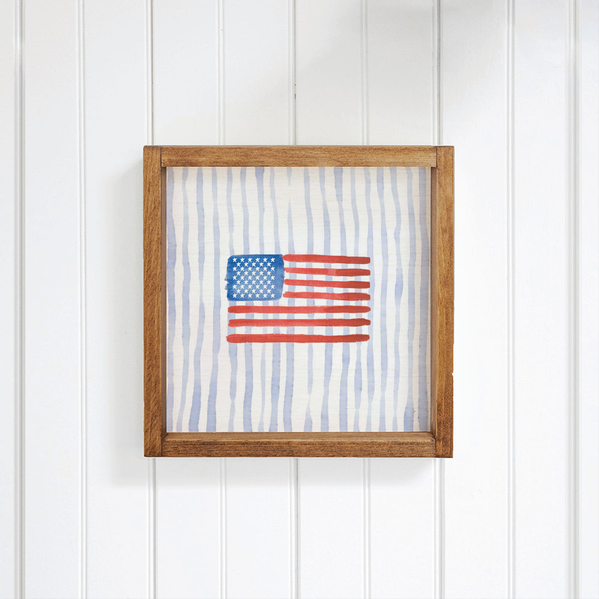 American Flag Watercolor Wall Art