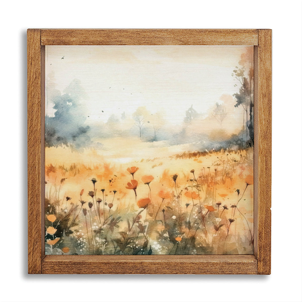 Watercolor Flower Field Wall Art