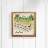Boston Watercolor Ducklings Wall Art