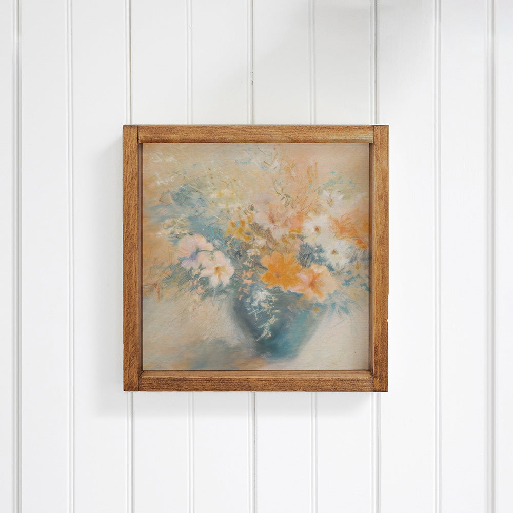 Flower Pot Landscape Wall Art 12" x 12"