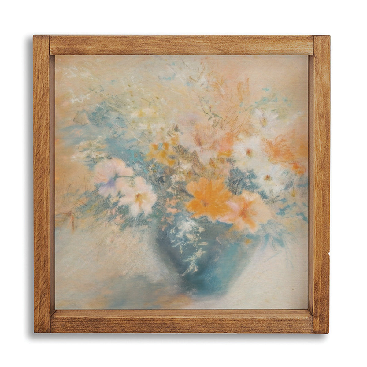 Flower Pot Landscape Wall Art 12" x 12"