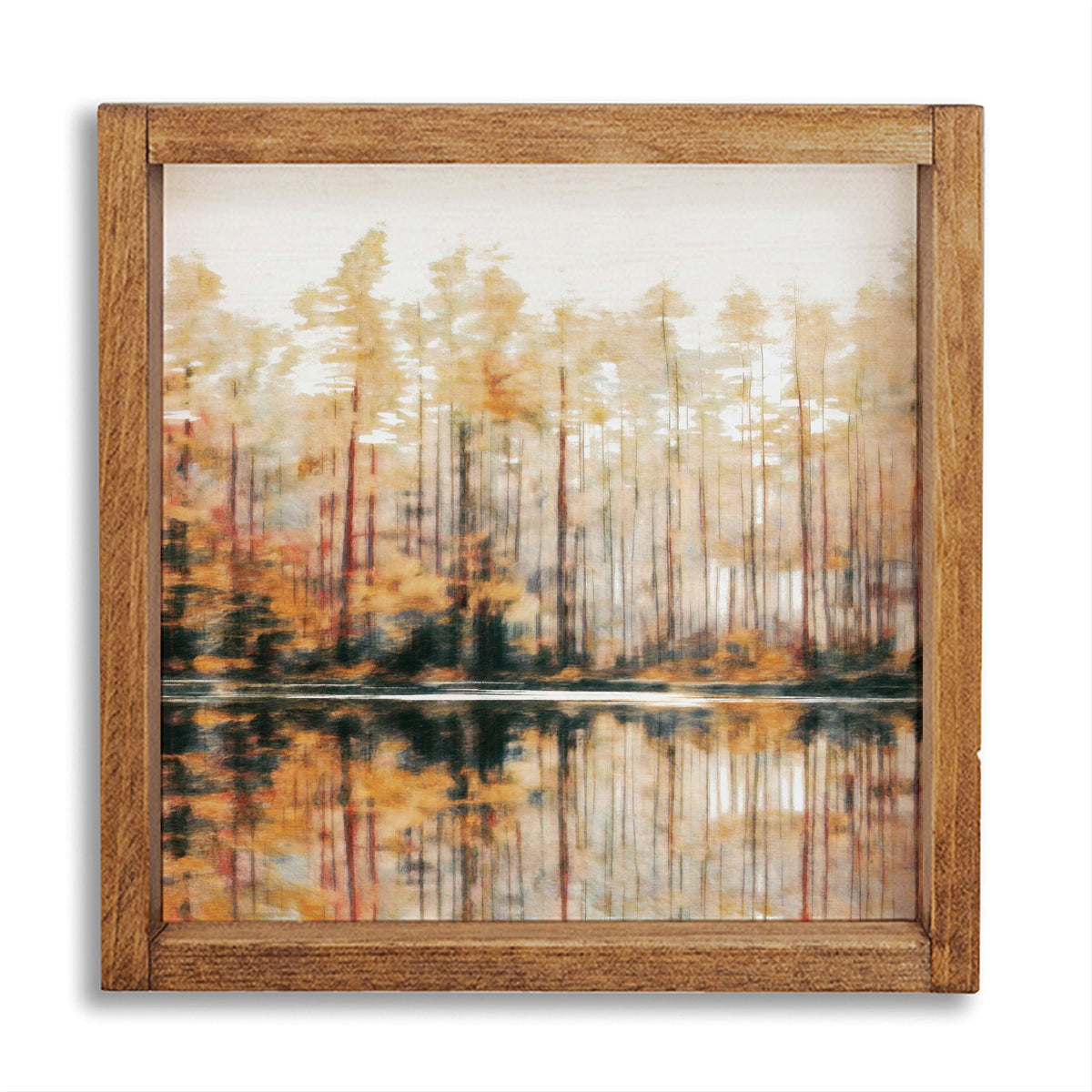 River Forest Landscape Wall Art 12" x 12"