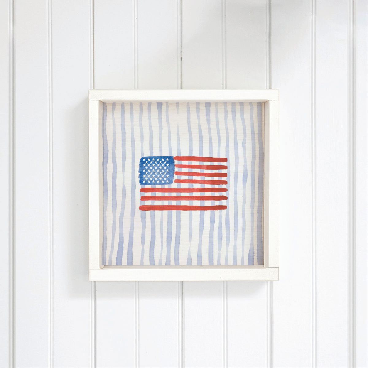 American Flag Watercolor Wall Art