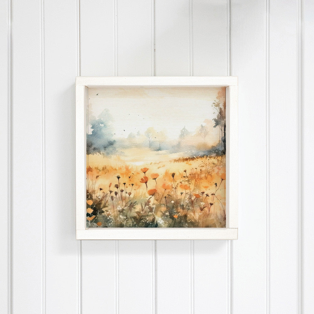 Watercolor Flower Field Wall Art