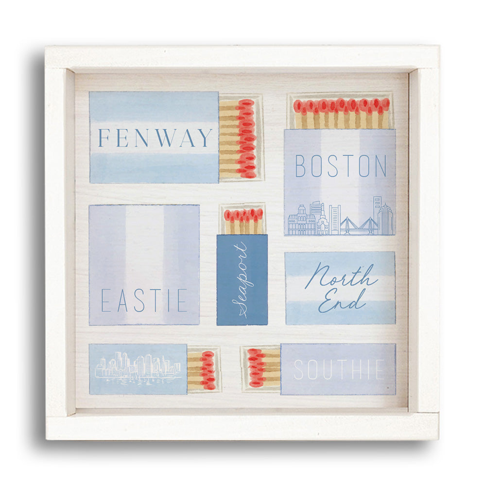 Fenway Boston City Match Box Wall Art
