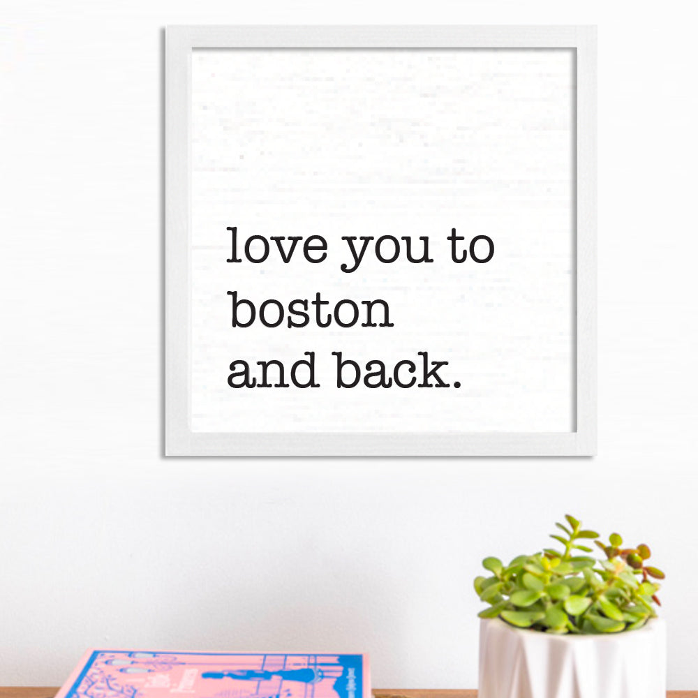 Love You To 12" x 12" Personalized Wall Art