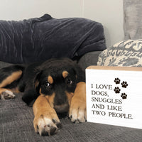 I Love Dogs Personalized Block Sign