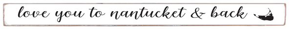 Nantucket and Back Personalized Barnwood Sign
