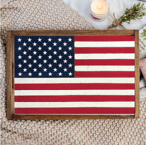 American Flag Serving Tray