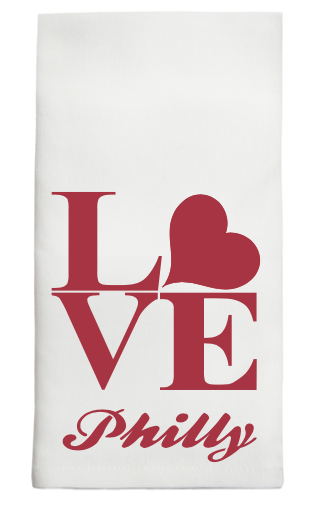Stacked Love Heart Tea Towel