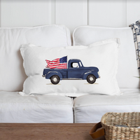 Flag Truck Lumbar Pillow