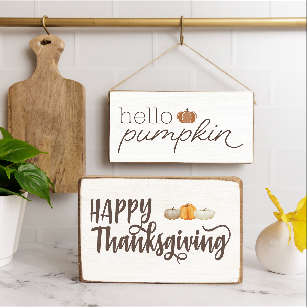 Happy Thanksgiving XL Block Sign
