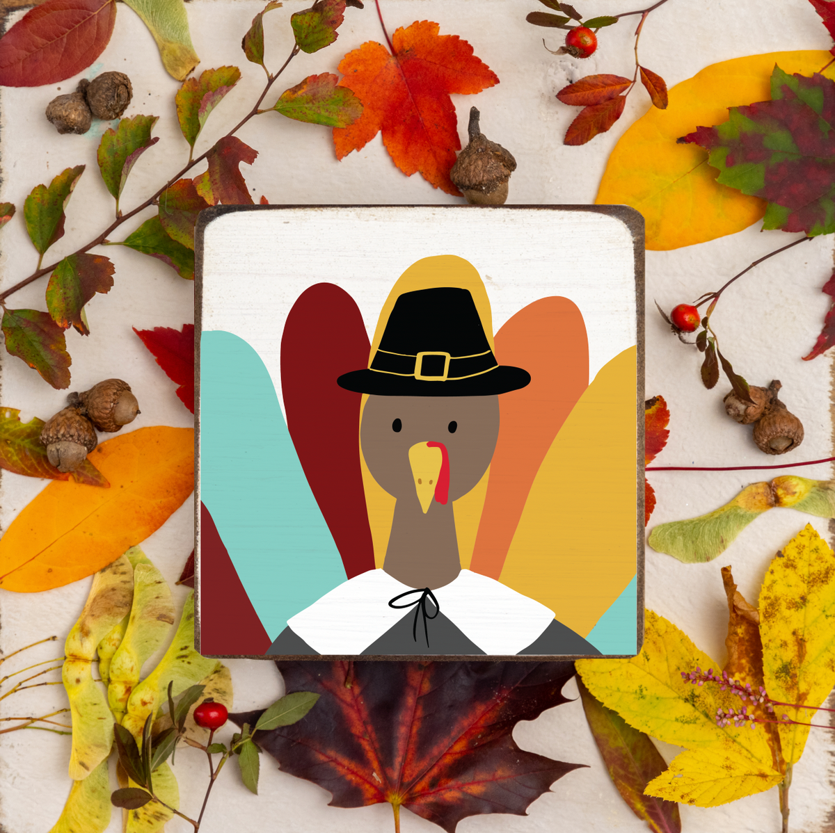 Pilgrim Turkey Square Block Sign