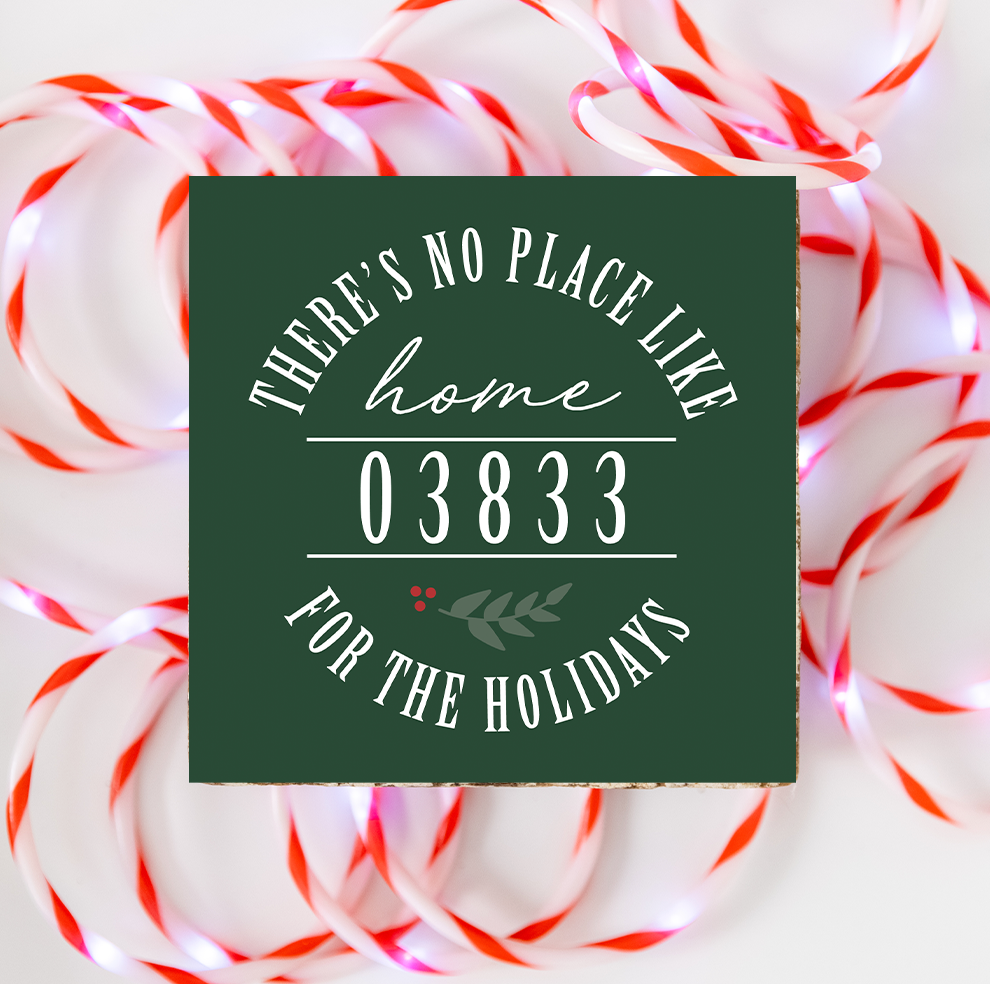 No Place Like Home Personalized Block Sign