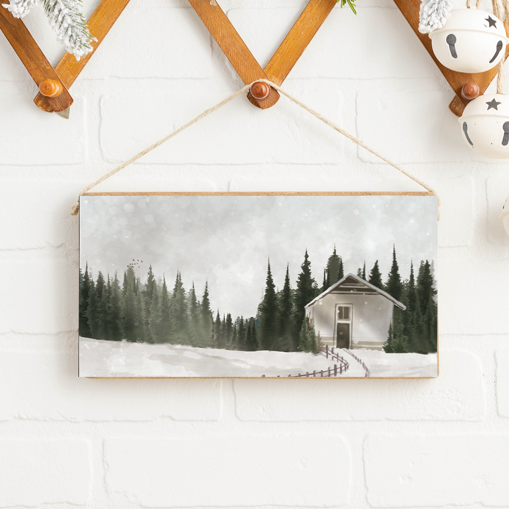 Winter Scene Twine Sign