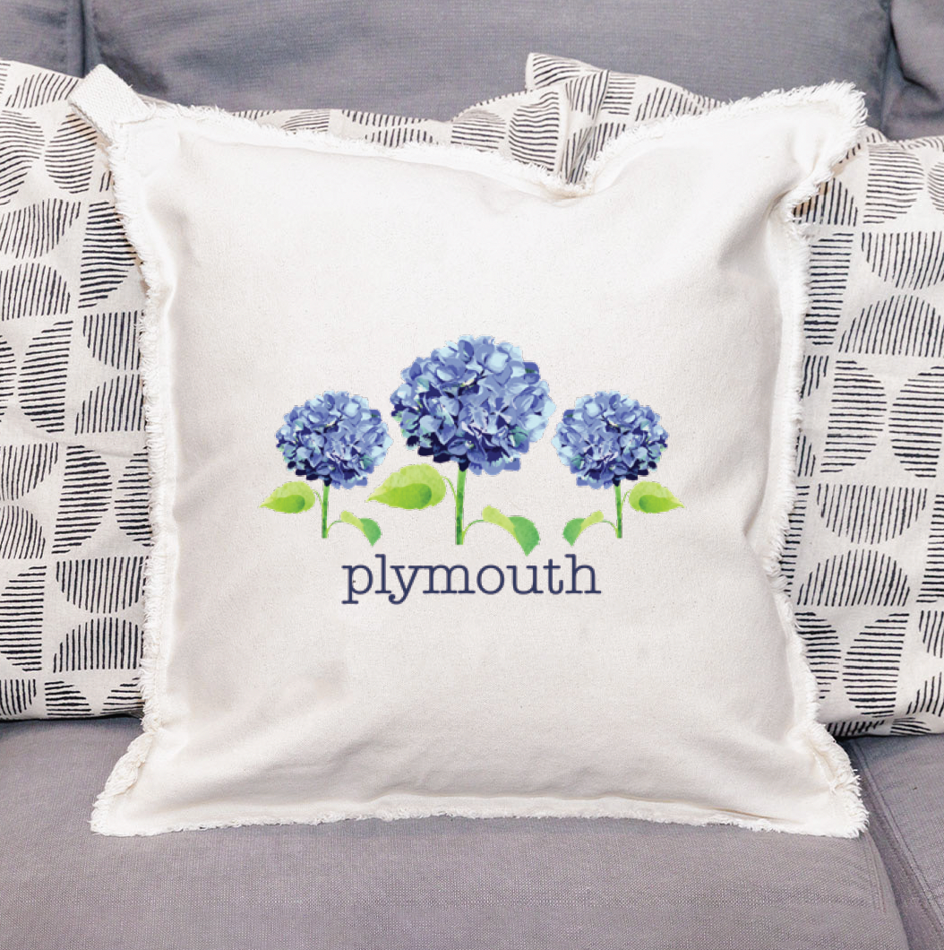 Hydrangeas Personalized Square Pillow