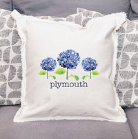 Hydrangeas Personalized Square Pillow