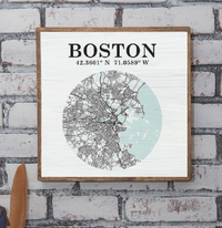 Boston Map Art Wall Art