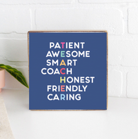 Teacher Definition Square Block Sign