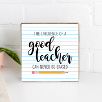 Good Teacher Square Block Sign