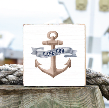 Cape Cod Anchor Wood Block
