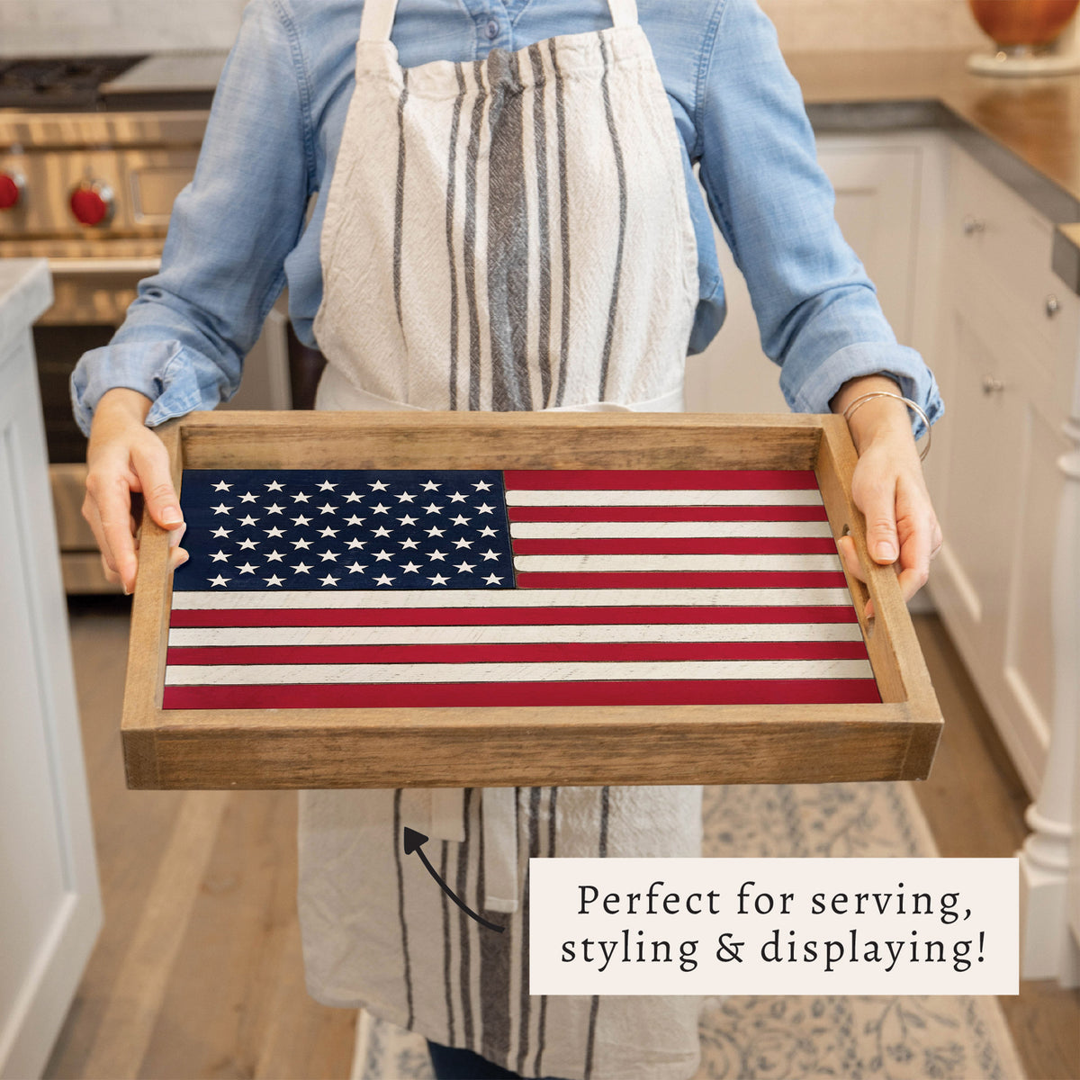 American Flag Serving Tray