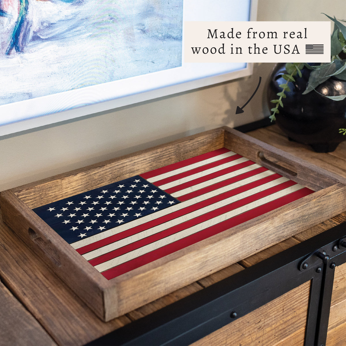 American Flag Serving Tray