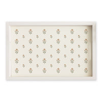 Floral Block Print Serving Tray