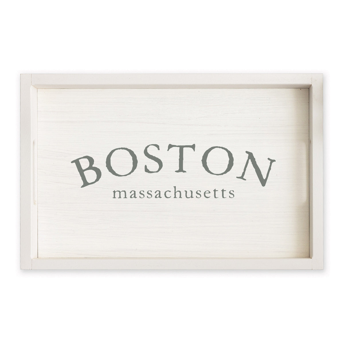 Two Lined Serif Personalized Serving Tray