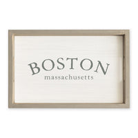 Two Lined Serif Personalized Serving Tray
