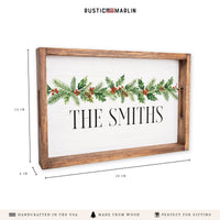 Holiday Greenery Personalized Serving Tray