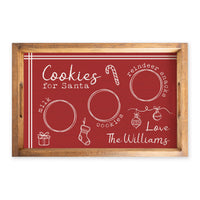 Cookies For Santa Personalized Serving Tray