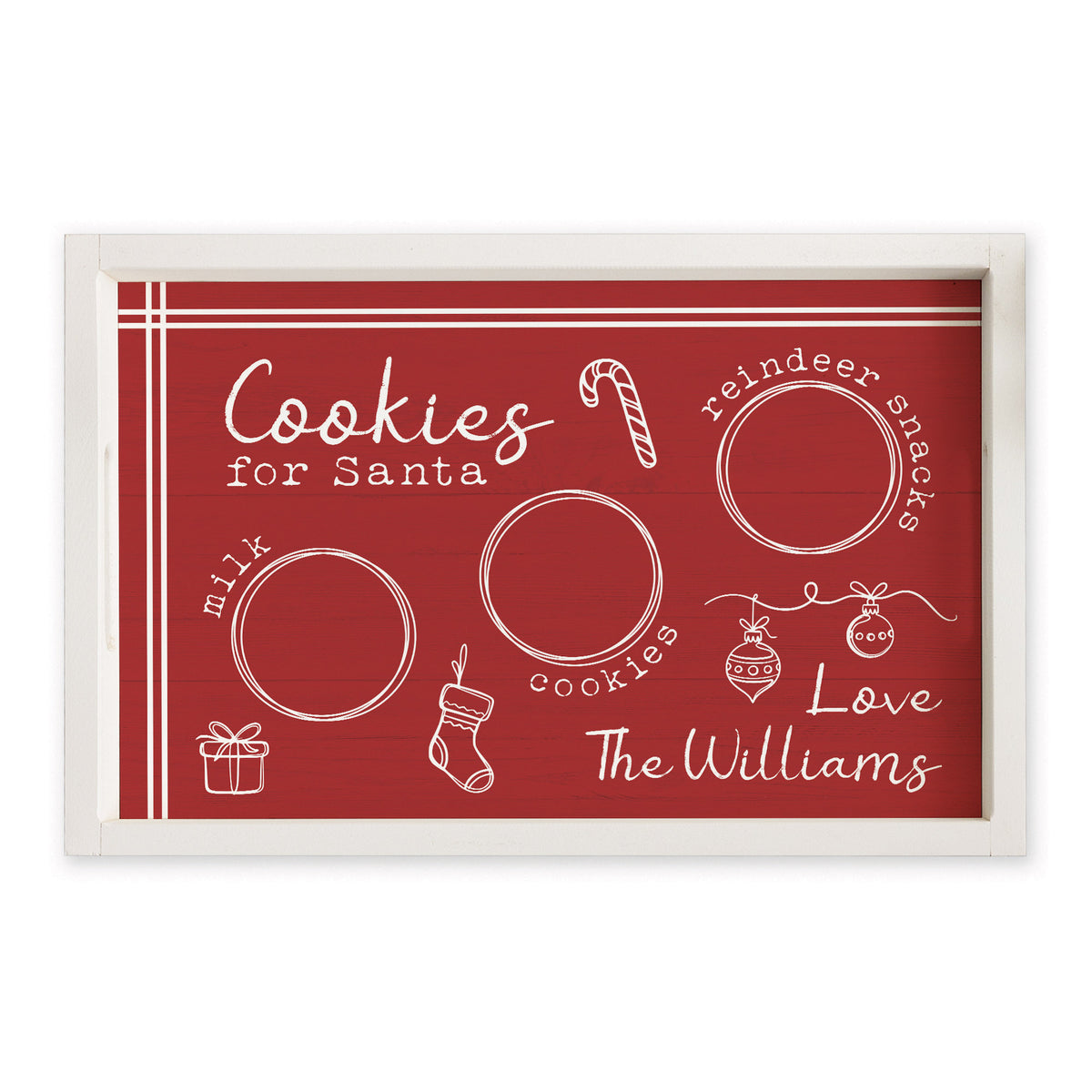 Cookies For Santa Personalized Serving Tray