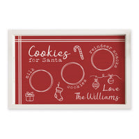 Cookies For Santa Personalized Serving Tray