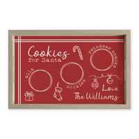 Cookies For Santa Personalized Serving Tray