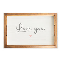 Love You Heart Serving Tray