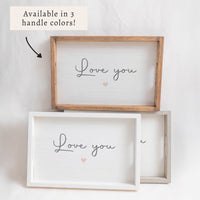 Love You Heart Serving Tray