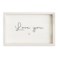 Love You Heart Serving Tray